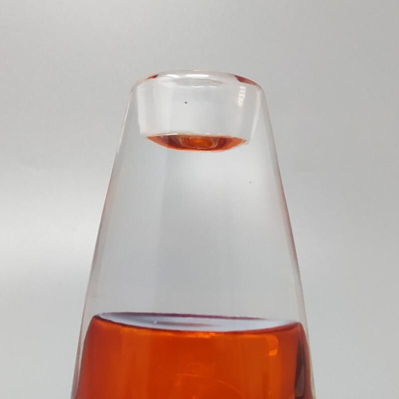 Bougeoir vintage en verre de Murano de Flavio Poli 1960