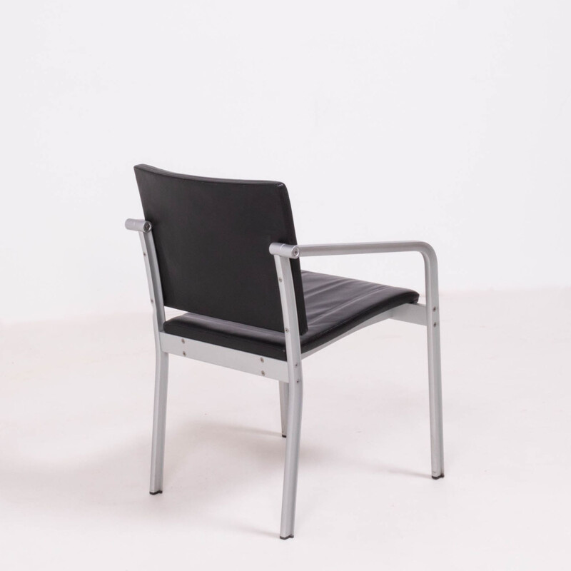 Set di 4 sedie in pelle di Norman Foster per Thonet