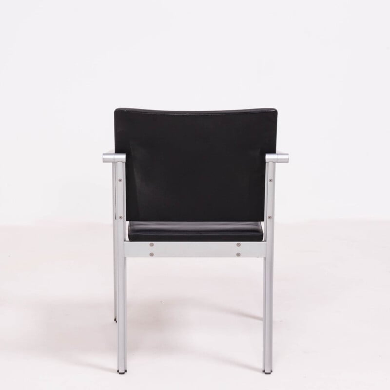 Satz von 4 Lederstühlen von Norman Foster für Thonet