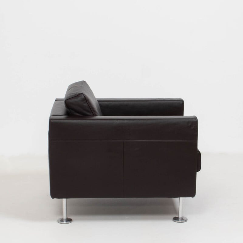 Paire de fauteuils vintage en cuir "Park" de Jasper Morrison pour Vitra, 2004