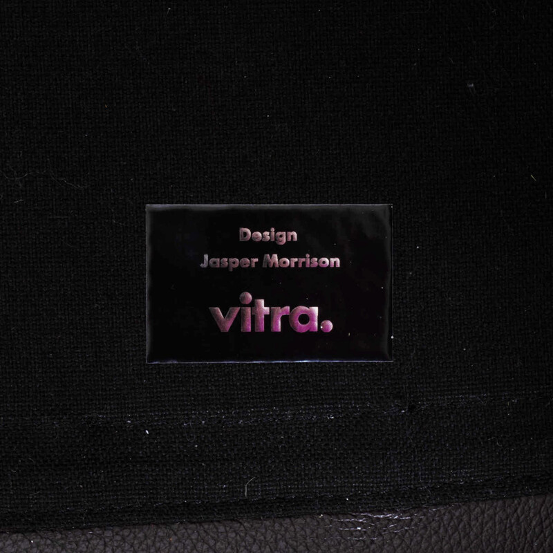 Paar vintage lederen "Park" fauteuils van Jasper Morrison voor Vitra, 2004