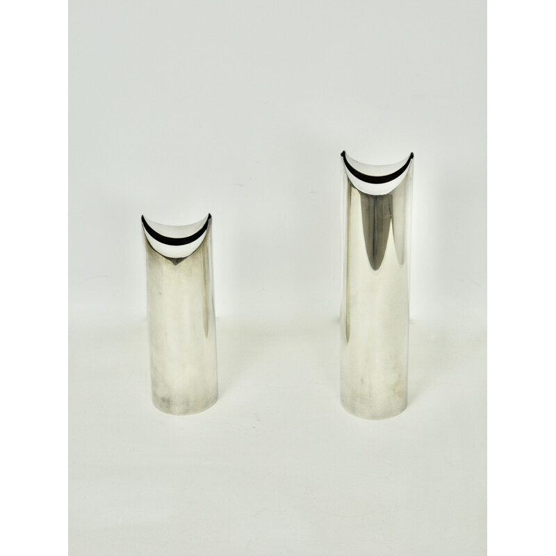 Paire de vases vintage Ohun Ohara par Lino Sabattini 1980