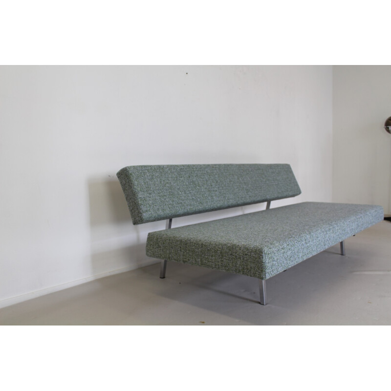 Spectrum 3-places sofa and daybed in steel and blue fabric, Martin VISSER - 1960s 