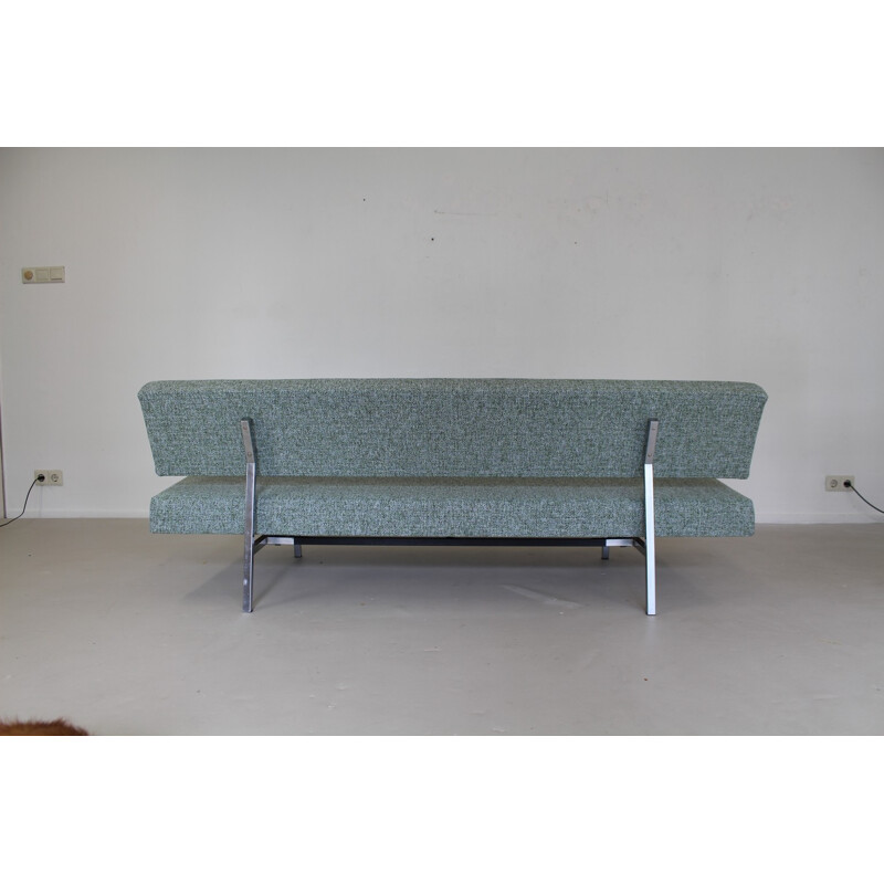 Spectrum 3-places sofa and daybed in steel and blue fabric, Martin VISSER - 1960s 