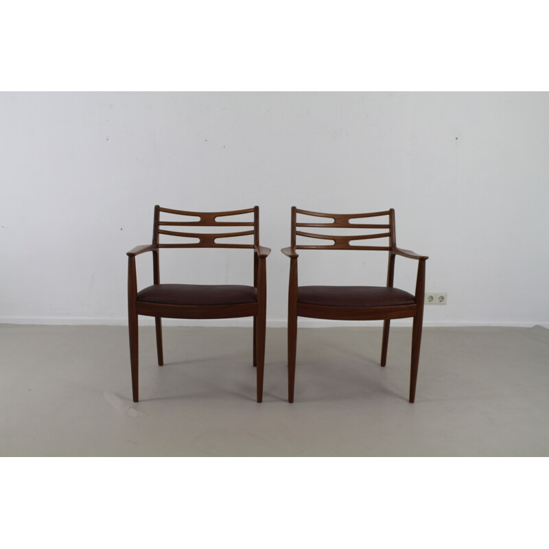 Paire de chaises Vamo Sønderborg en teck, Johannes ANDERSEN - 1960