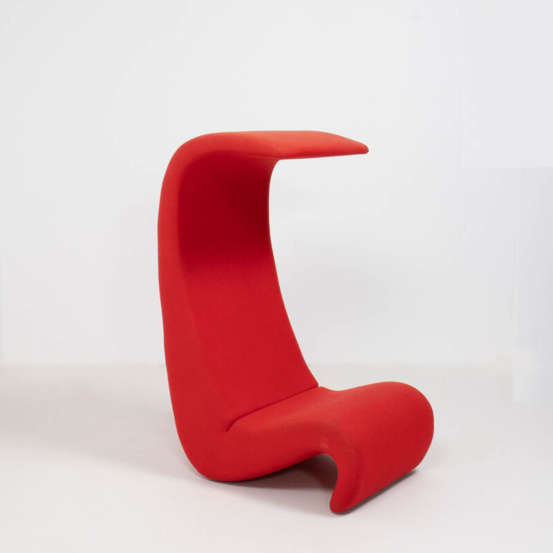 Amoebe" rode vintage kinderstoel van Verner Panton voor Vitra 1970