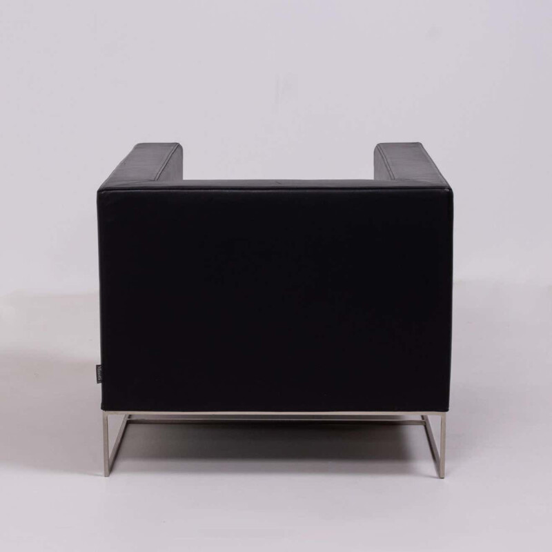 Vintage "Klee" black armchair by Rodolfo Dordoni for Minotti