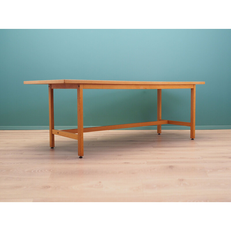 Vintage ash desk by H. Jensen and T. Value 1970s