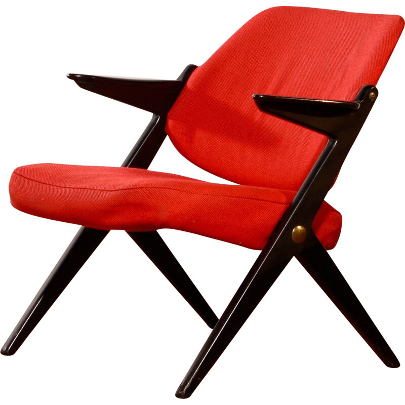 Fauteuil Nordiska "Triva" rouge, Bengt RUDA - 1950