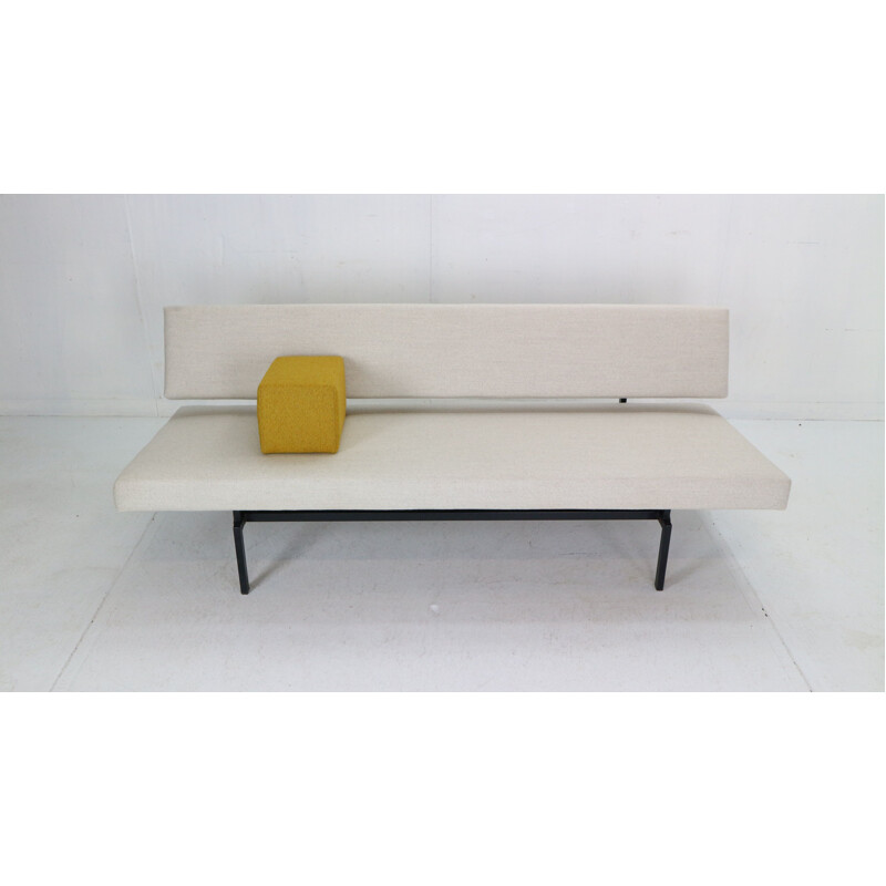 Vintage sofa or daybed in off-white and yellow by Gijs Van Der Sluis, Netherlands 1961s