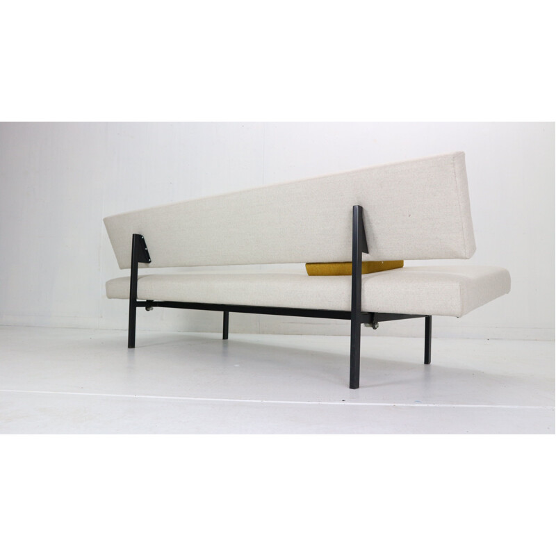 Vintage sofa or daybed in off-white and yellow by Gijs Van Der Sluis, Netherlands 1961s