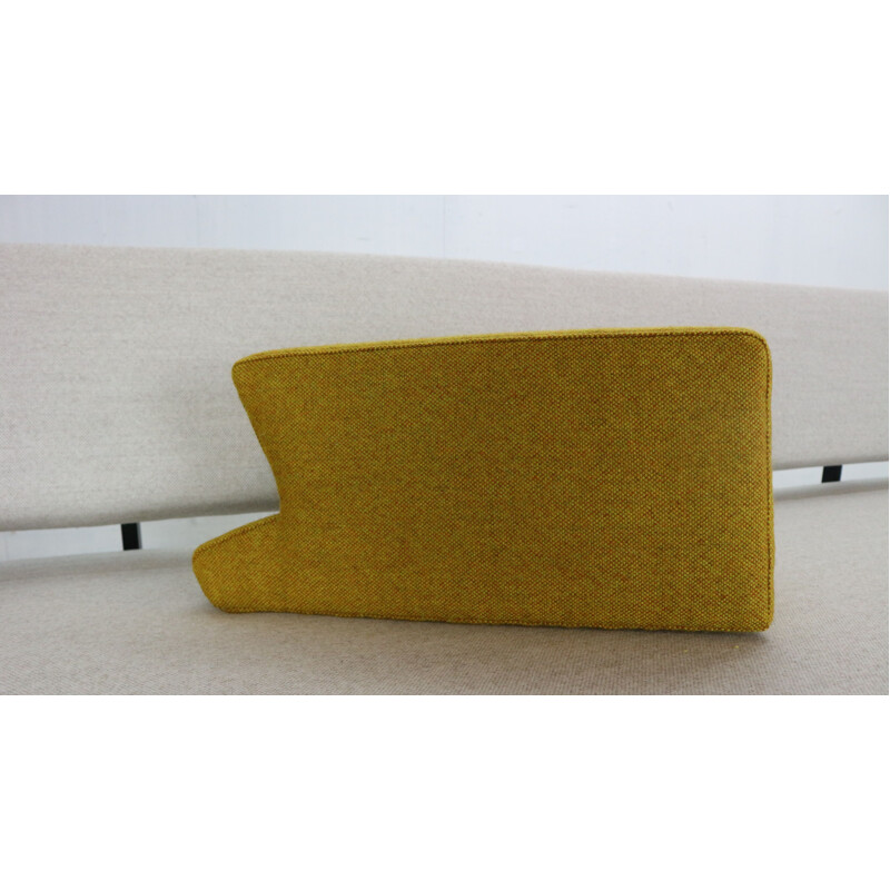 Vintage sofa or daybed in off-white and yellow by Gijs Van Der Sluis, Netherlands 1961s
