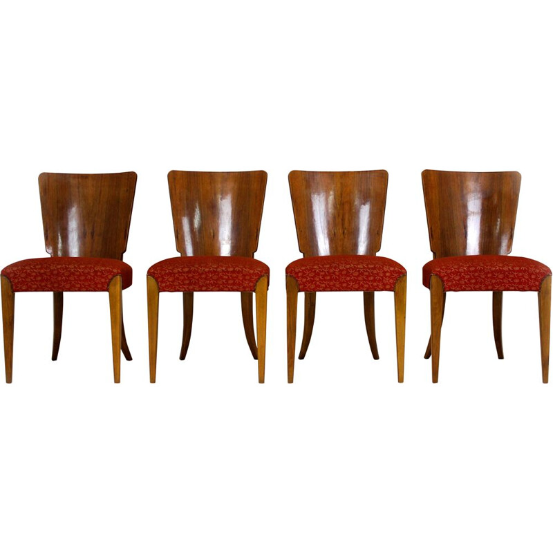 Set of 4 vintage chairs by Jindrich Halabala for ÚP Závody 1950s