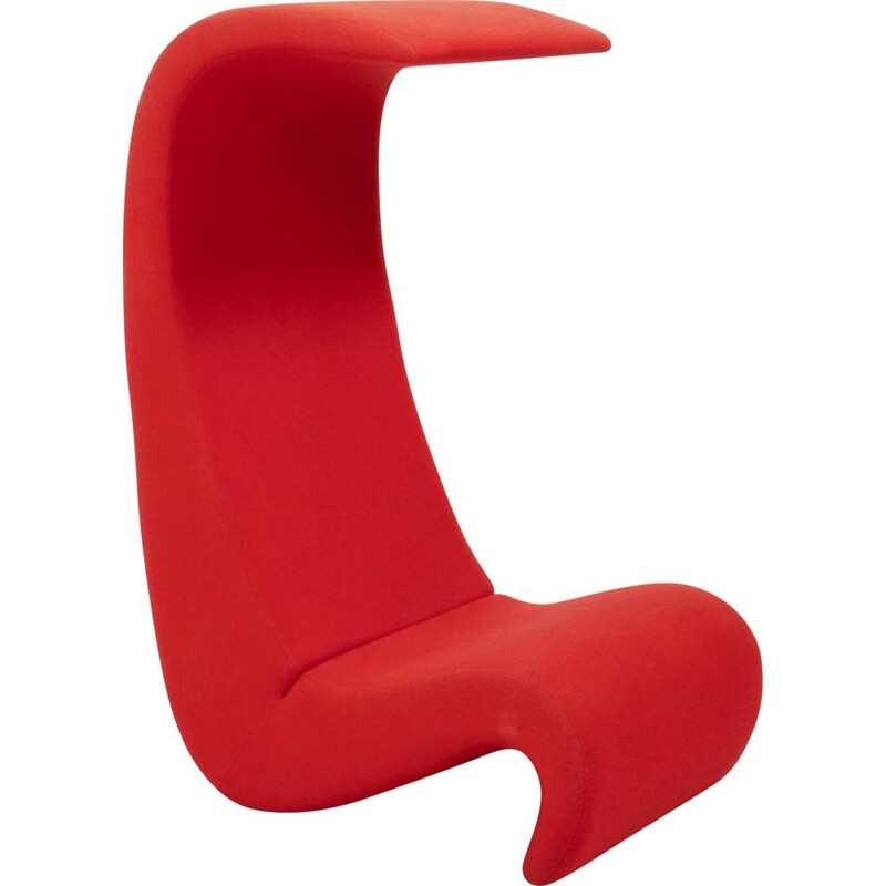 Hoher Sessel "Amoebe" Vintage Rot von Verner Panton für Vitra 1970