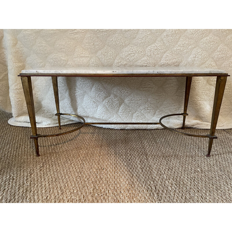 Mesa de centro vintage con patas de hierro Ramsay, 1960