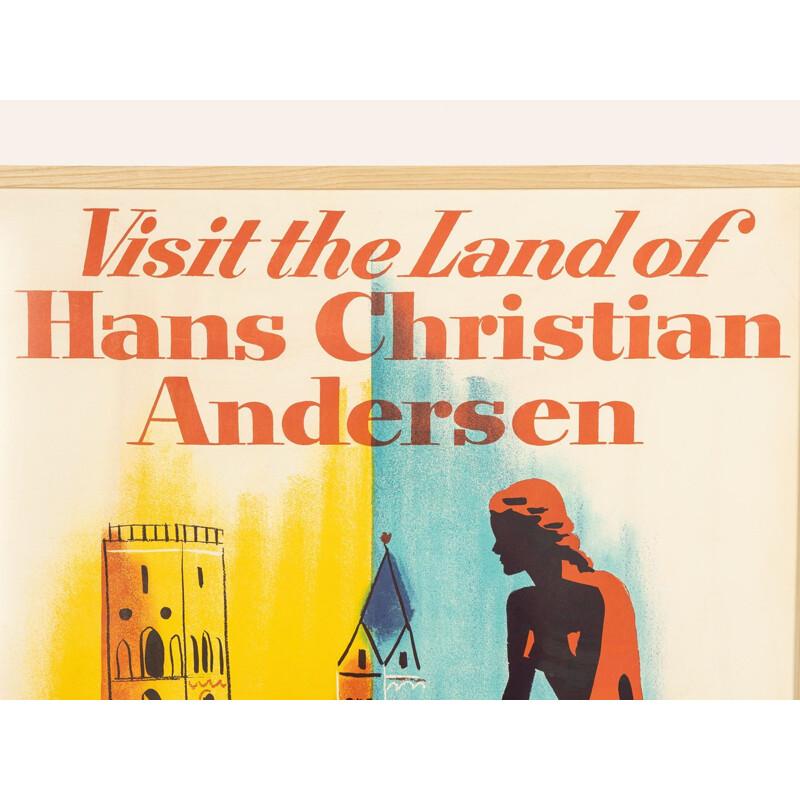 Affiche publicitaire vintage, Danemark 1960