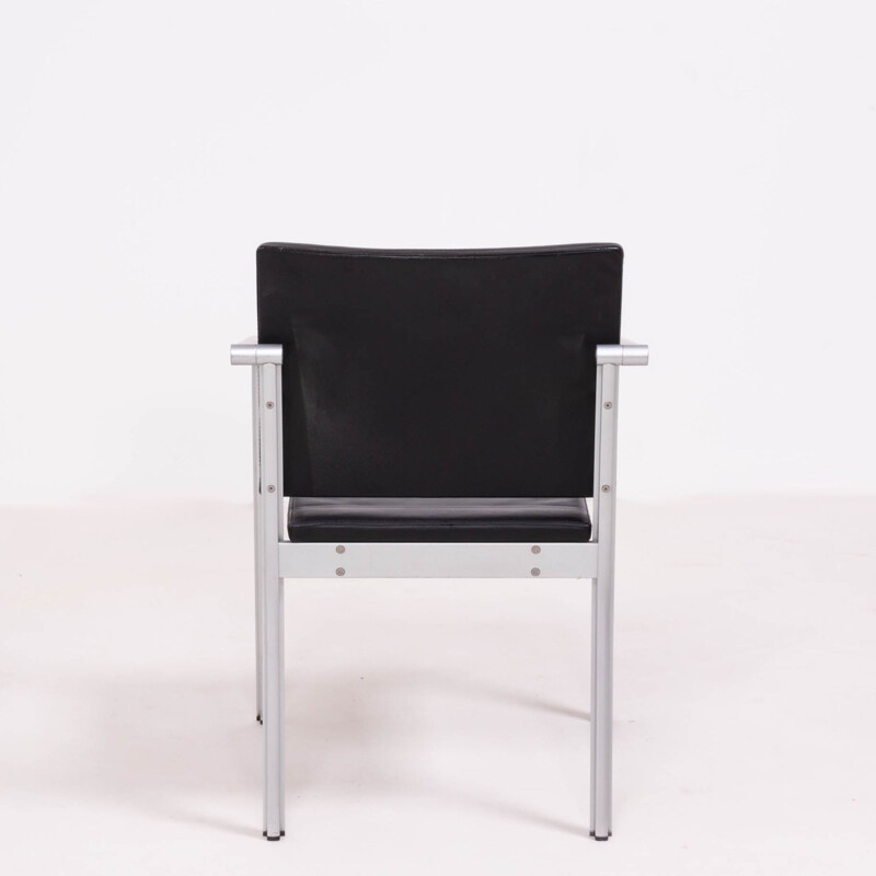 Vintage aluminium and leather chairs by Norman Foster for Thonet 1999s