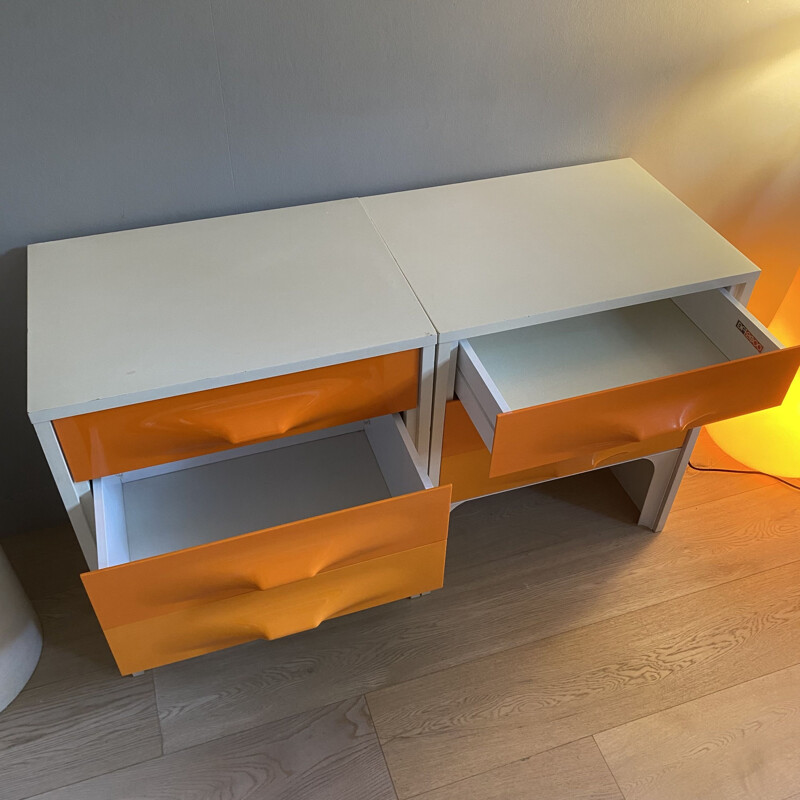 Pair of vintage chest of drawers "DF2000" by Raymond Loewy 1970s