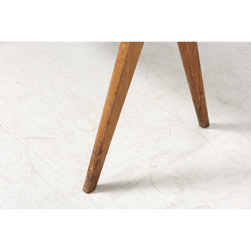  Vintage beech table compass feet by Robin Day for Hille, United Kingdom 1950s