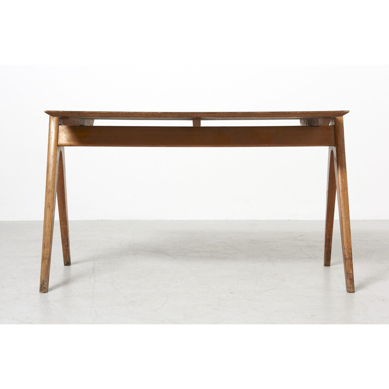  Table vintage pieds compas en hêtre de Robin Day pour Hille, Royaume-Uni 1950