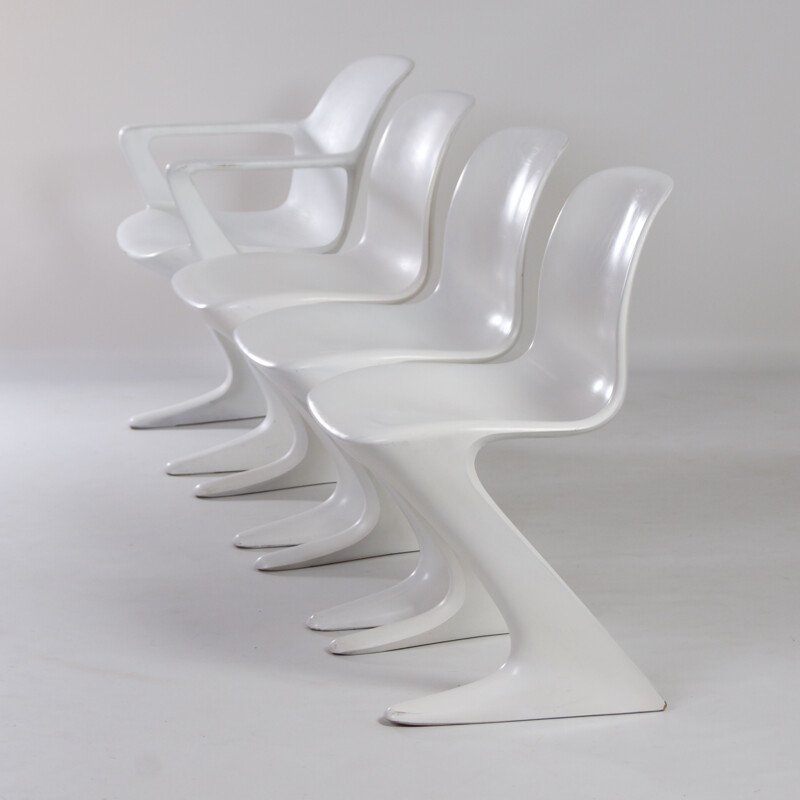 Set of 4 Vintage Kangaroo chairs by Ernst Moeckl for Horn 1968s