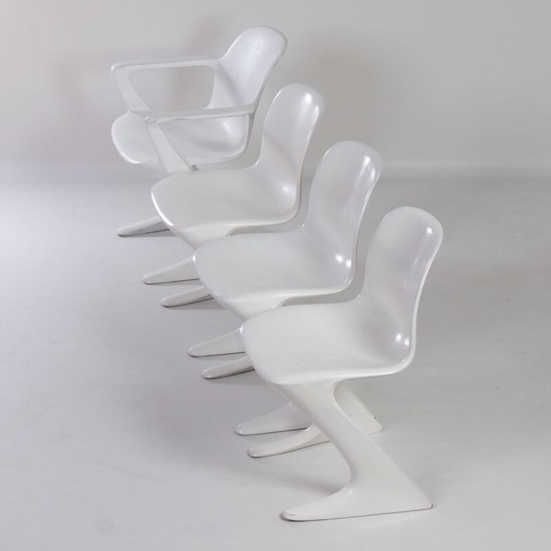 Set of 4 Vintage Kangaroo chairs by Ernst Moeckl for Horn 1968s