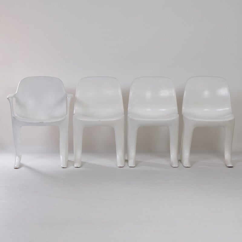 Set van 4 vintage Kangoeroe stoelen van Ernst Moeckl voor Horn 1968