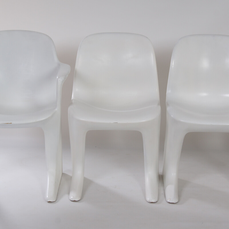 Set of 4 Vintage Kangaroo chairs by Ernst Moeckl for Horn 1968s