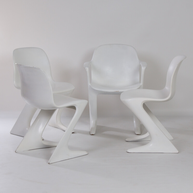 Set of 4 Vintage Kangaroo chairs by Ernst Moeckl for Horn 1968s