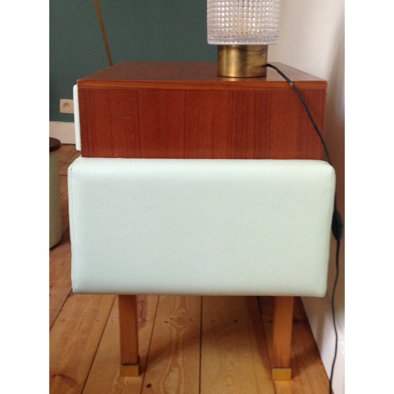 Dressing table with matching pouffe, Roger LANDAULT - 1950s