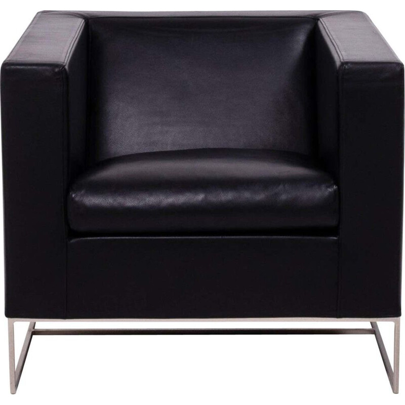 Vintage "Klee" black armchair by Rodolfo Dordoni for Minotti