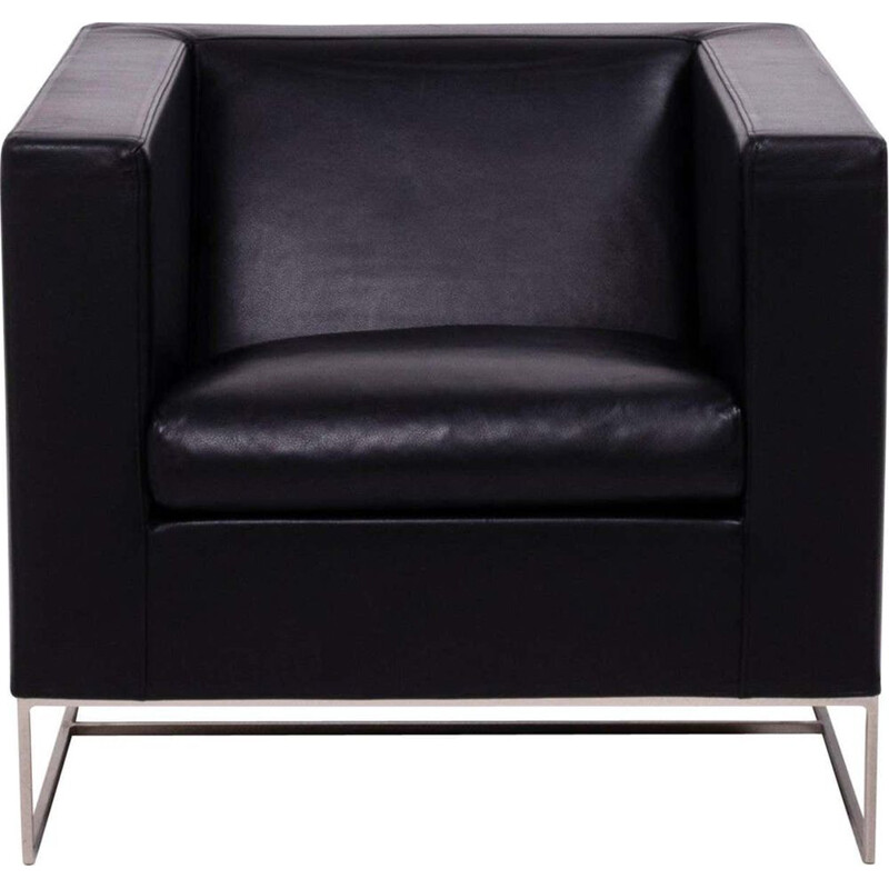 Zwarte "Klee" vintage fauteuil van Rodolfo Dordoni voor Minotti