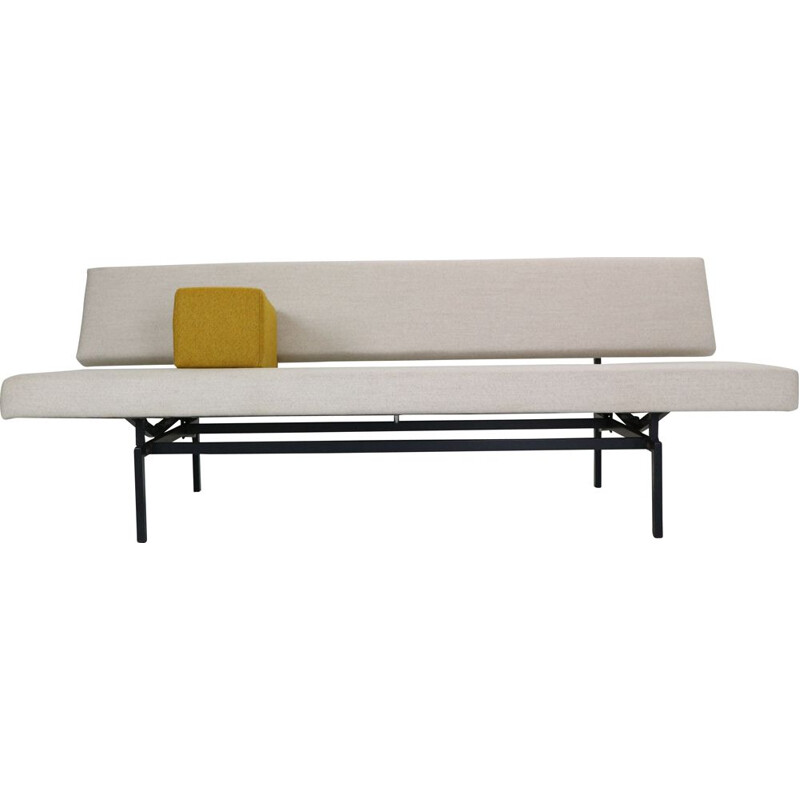 Vintage sofa or daybed in off-white and yellow by Gijs Van Der Sluis, Netherlands 1961s