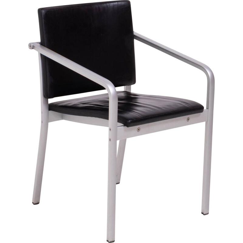 Vintage-Stühle aus Aluminium und Leder von Norman Foster für Thonet 1999