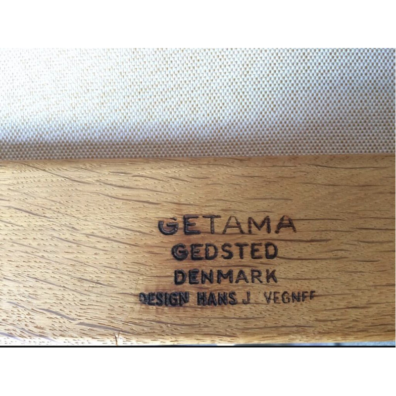 Cadeira de braços Vintage GE 375 de Hans J. Wegner para Getama 1969