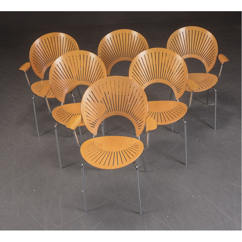 Ensemble de 4 chaises vintage de Trinidad de Nanna Ditzel 1993