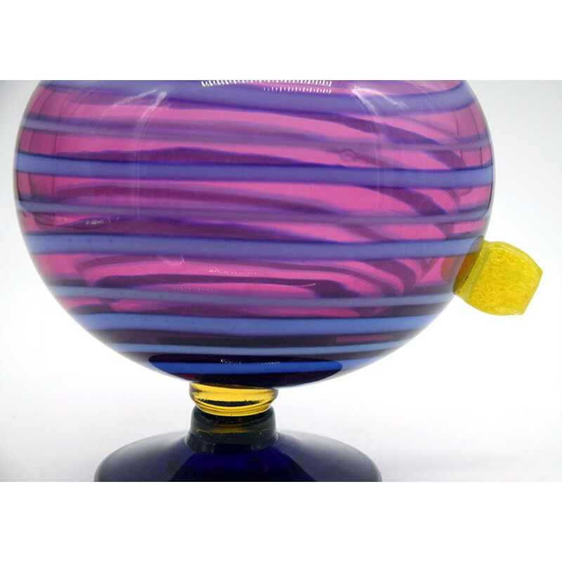 Pair of vintage glass chickens by Luciano Gaspari Salviati, 1970