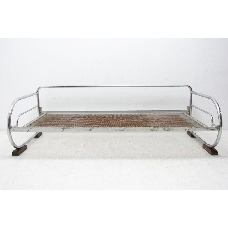 Verchromtes Bauhaus Vintage-Sofa von Hynek Gottwald 1930