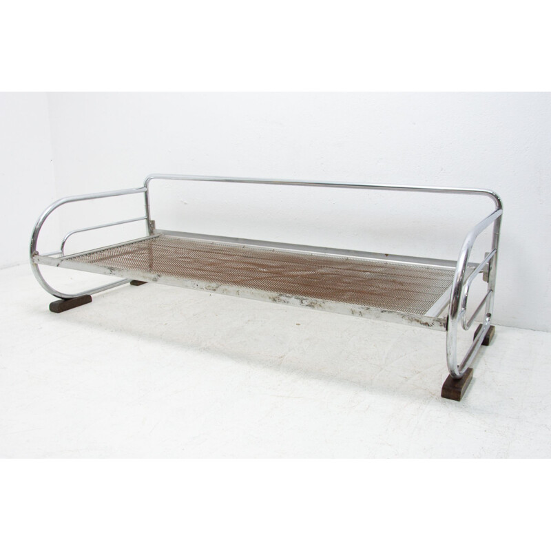 Vintage Bauhaus sofa chromed by Hynek Gottwald 1930s