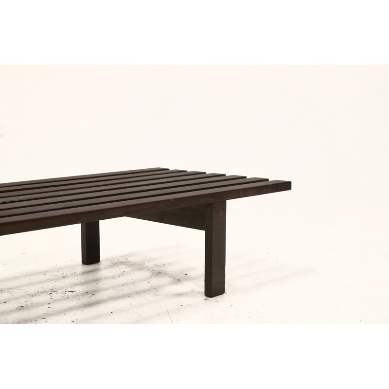 't Spectrum bench in wengé wood, Martin VISSER - 1960