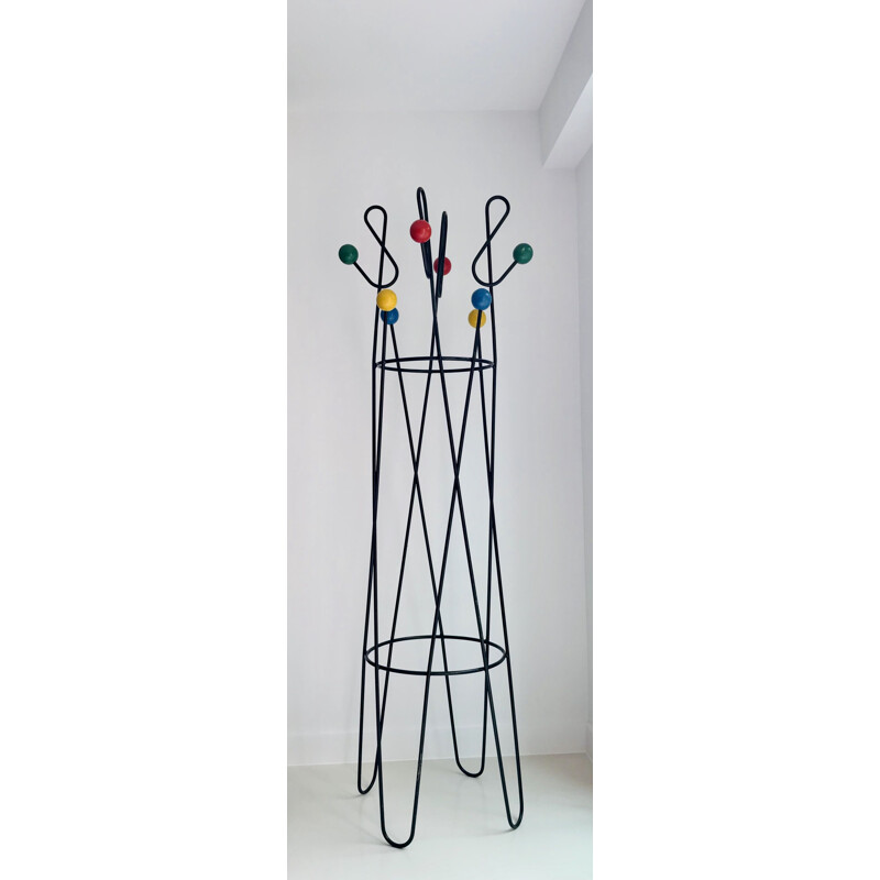 Vintage coat rack by Roger Feraud France 1950s