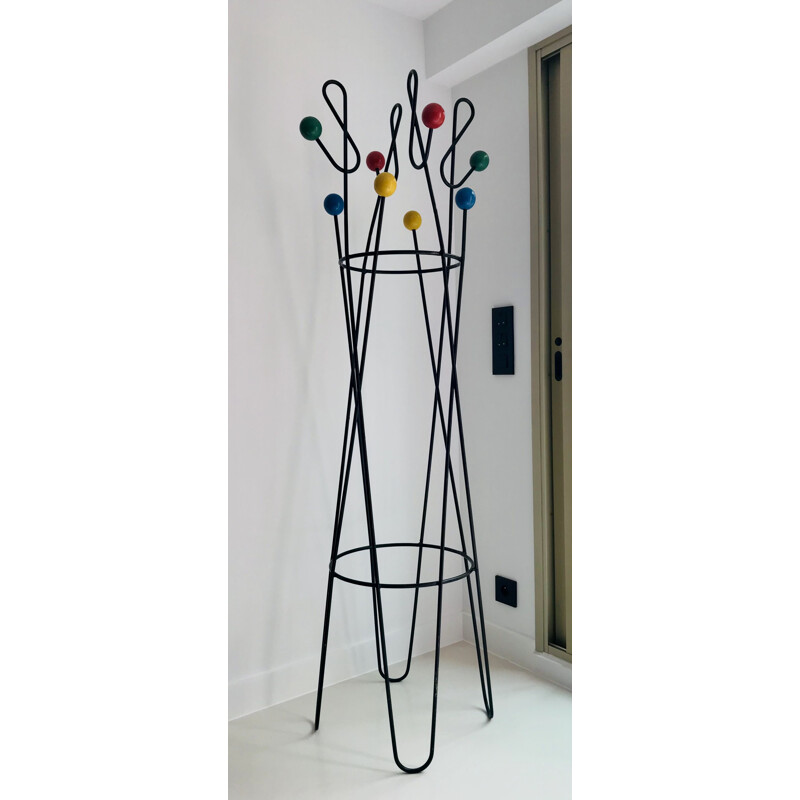 Vintage coat rack by Roger Feraud France 1950s