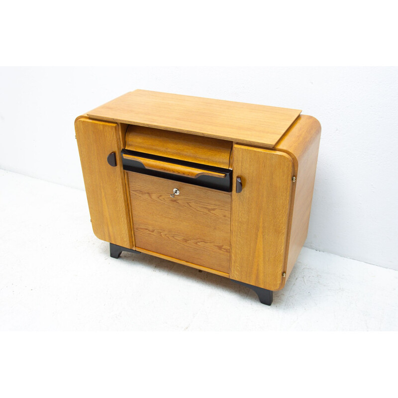 Vintage cabinet with gramophone by Jindřich Halabala for UP Závody, Czechoslovakia 1950