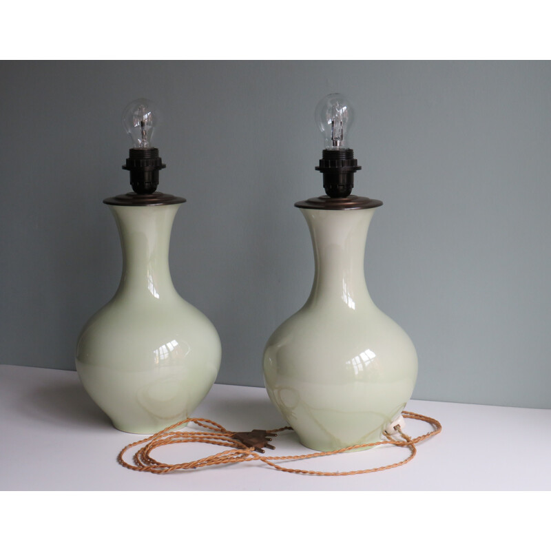Pair of vintage lamps France 1950s
