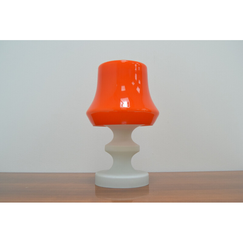 Vintage glass table lamp by Ivan Jakes 1970s