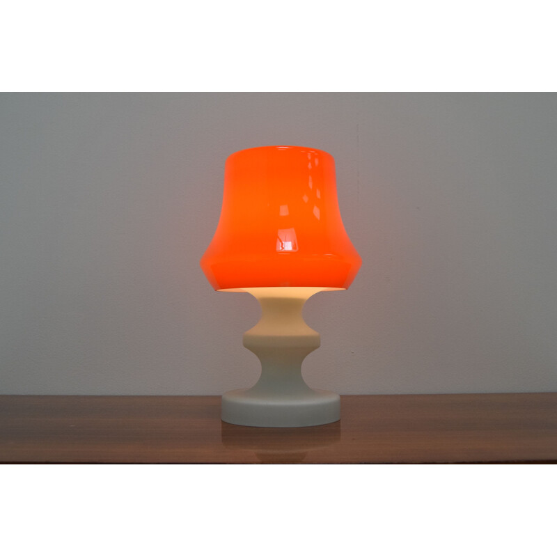 Vintage glass table lamp by Ivan Jakes 1970s