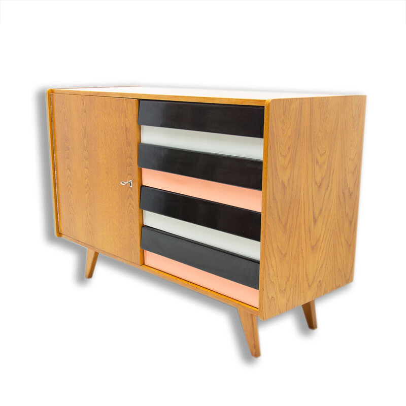 Vintage beechwood chest of drawers by Jiri Jiroutek, Czechoslovakia 1960