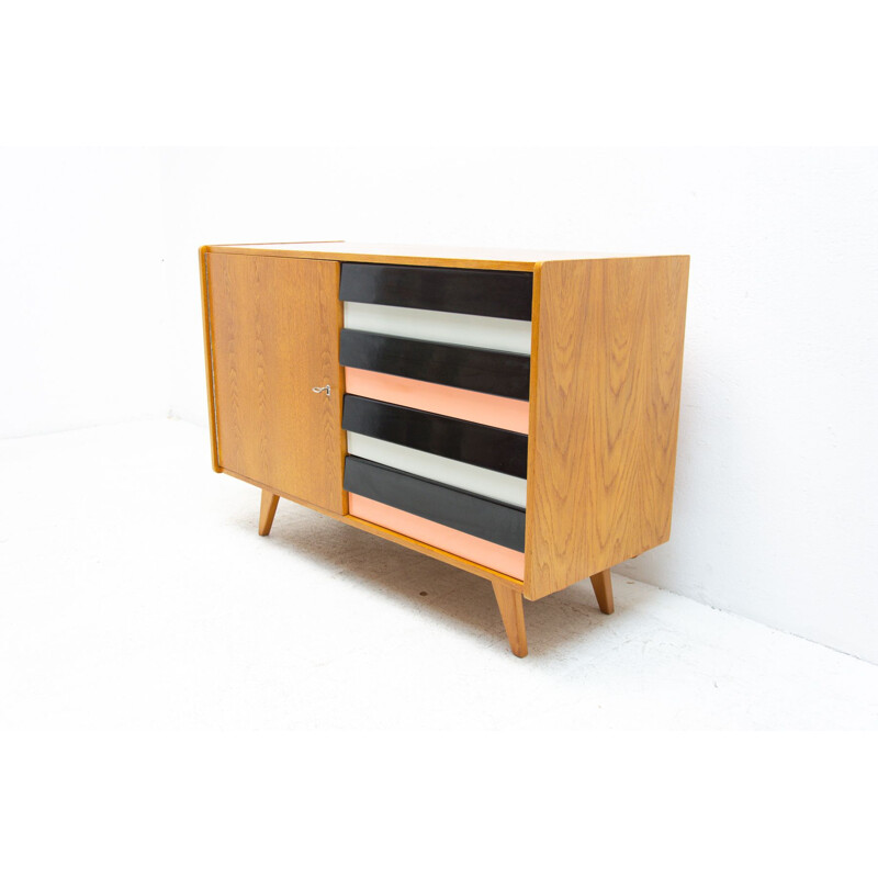 Vintage beechwood chest of drawers by Jiri Jiroutek, Czechoslovakia 1960