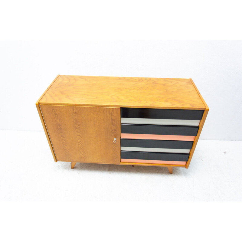 Vintage beechwood chest of drawers by Jiri Jiroutek, Czechoslovakia 1960