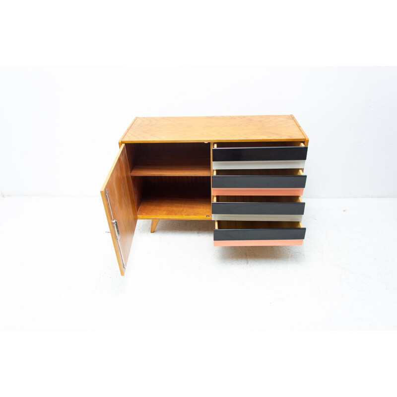 Vintage beechwood chest of drawers by Jiri Jiroutek, Czechoslovakia 1960